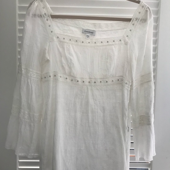 bebe Tops - Bebe Peasant Top